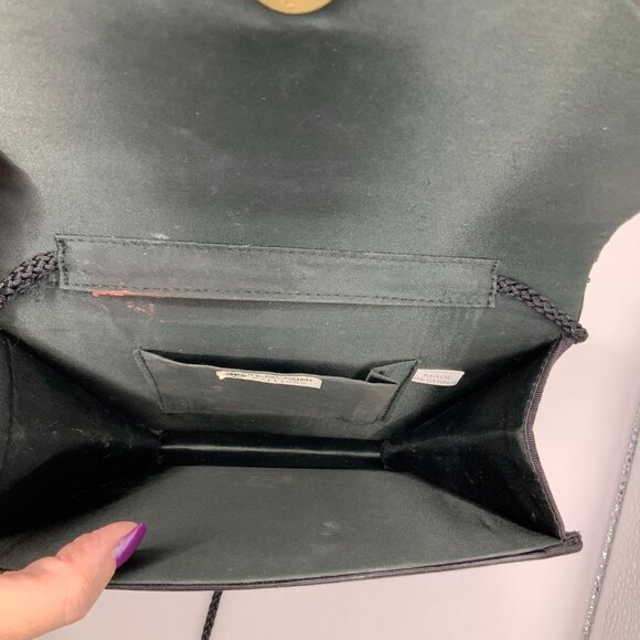 Towanny Vintage Black Sequin Beaded Embellished Handbag Crossbody - Picture 6 of 8